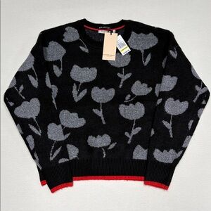 Scotch & Soda Tulips Metal Thread Knit Sweater- NWT